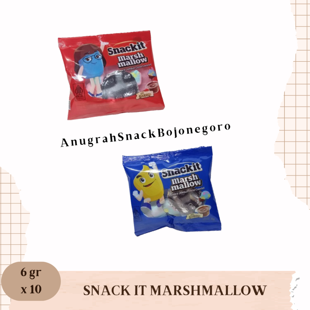 

Snack It Marshmallow Renceng 6gr x 10 (Bentuk Rumah / Bentuk Mobil)