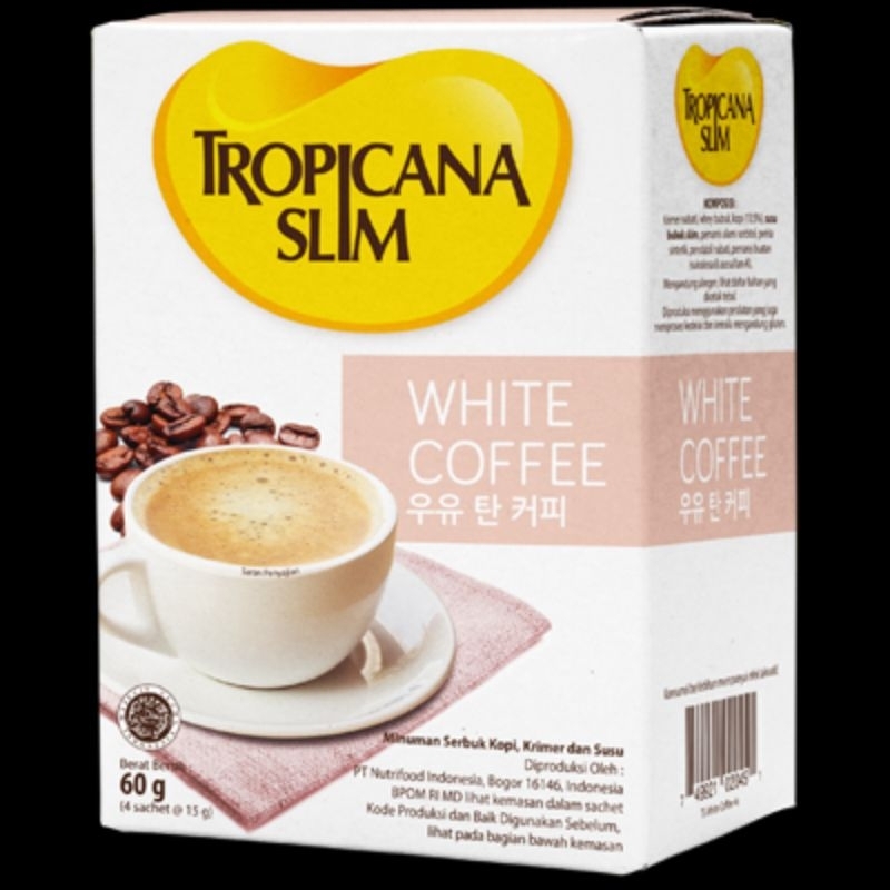 

Tropicana Slim White Coffee 60gr isi 4 sachet kopi bebas gula