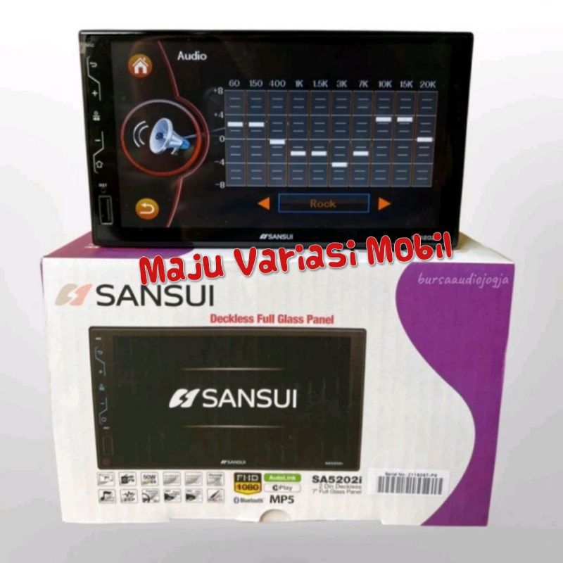 Head unit dekless Sansui 7 inch MP5 double din tv mobil bluetooth usb carplay