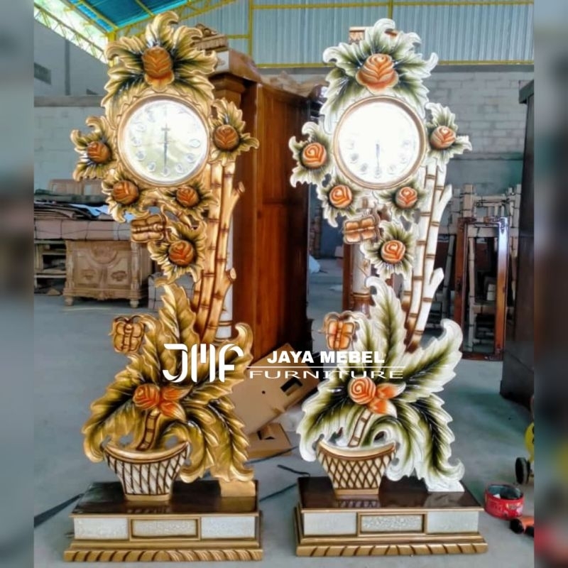 jam dinding hias lemari jam hias mewah
