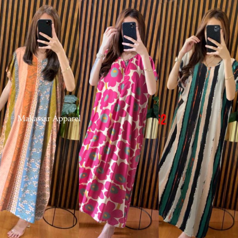 ✅COD - Daster Panjang Busui |Makassar| Bahan Rayon Halus