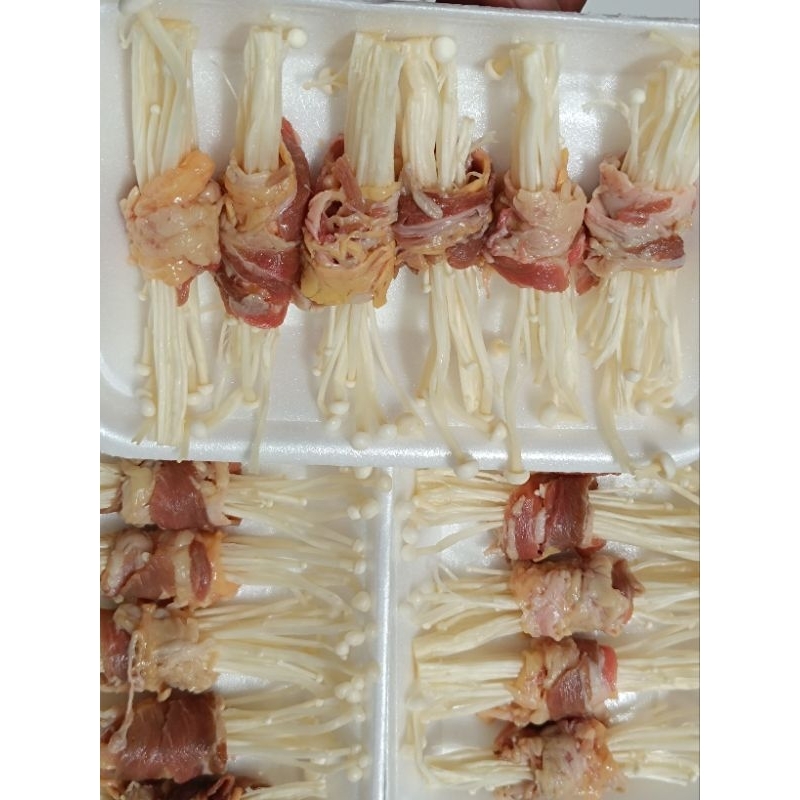 Enoki beef roll