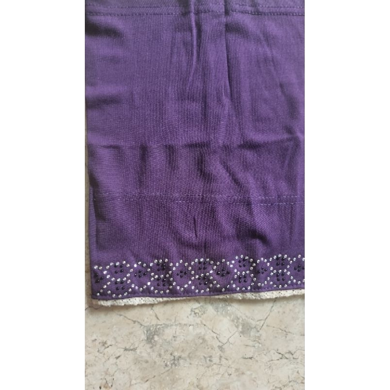 Ciput Inner Jilbab Ungu Manik manik