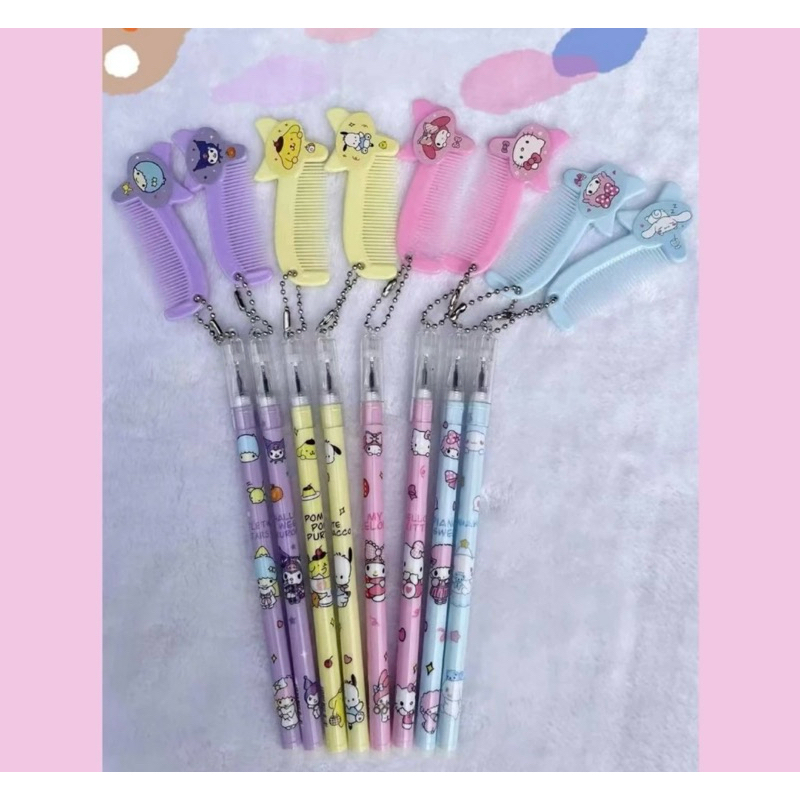 

KUMA STORE 1PCS Pulpen Gel Fancy Notes Pulpen Gel biasa Notes karakter ada gantungan sisir sanrio kuromi melody cinnamonroll dan pulpen cowo senjata senapan dan kapak