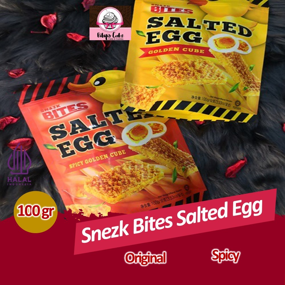 

Snazk Bites Wafer Salted Egg Original Spicy 100 Gram