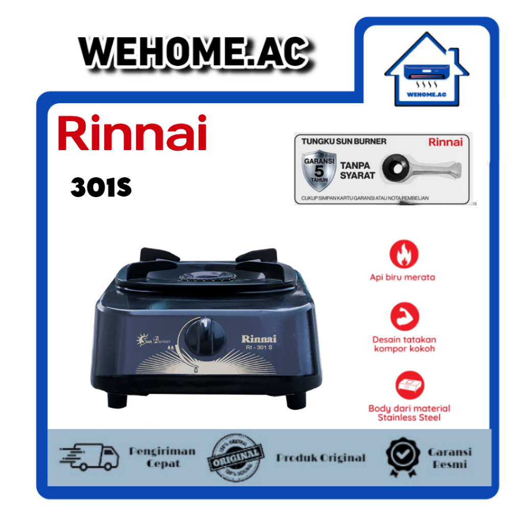Kompor Rinnai 1 Tungku Rinnai 301S Kompor Satu Tungku
