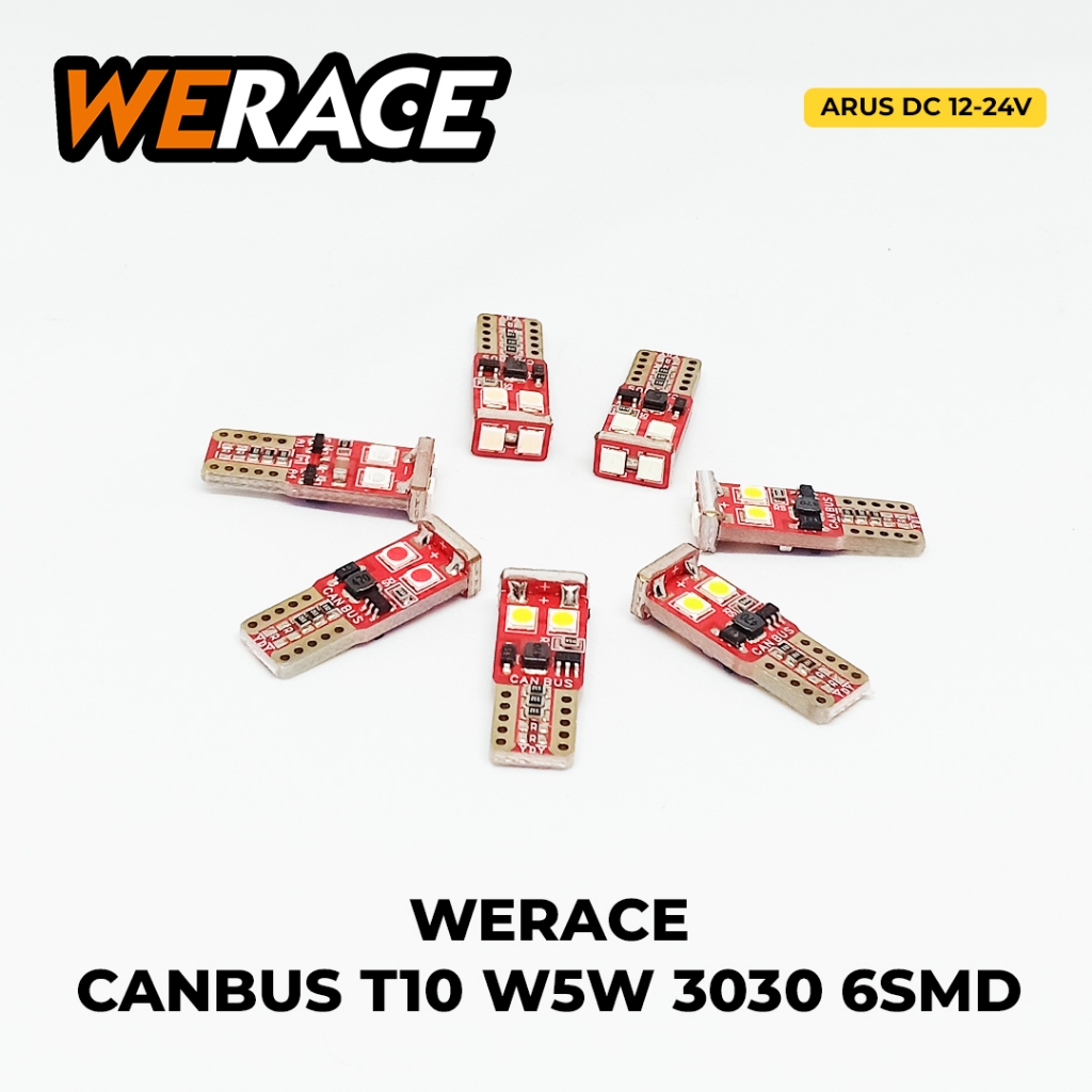 WERACE LED Chip CANBUS T10 Mini 3030 6 Mata 6 SMD 6LED Width Light 12-24V