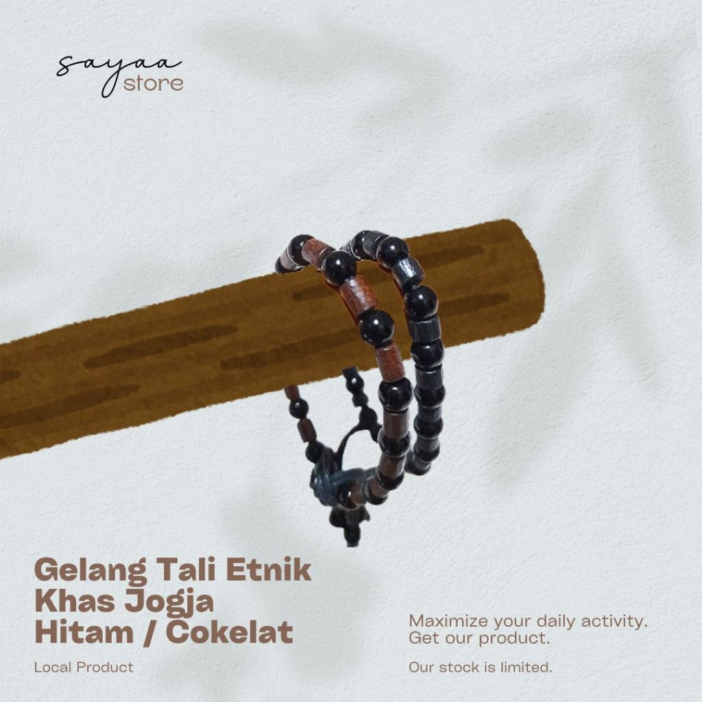 Gelang Tali Etnik Jogja - Hitam / Cokelat