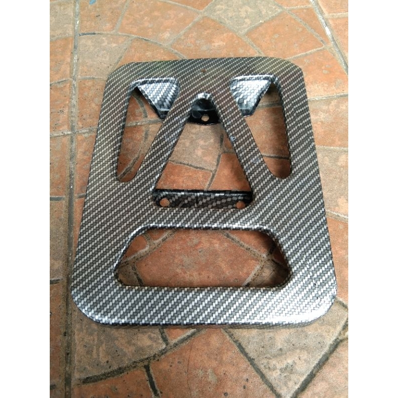 plat jok belakang vespa vbb karbon