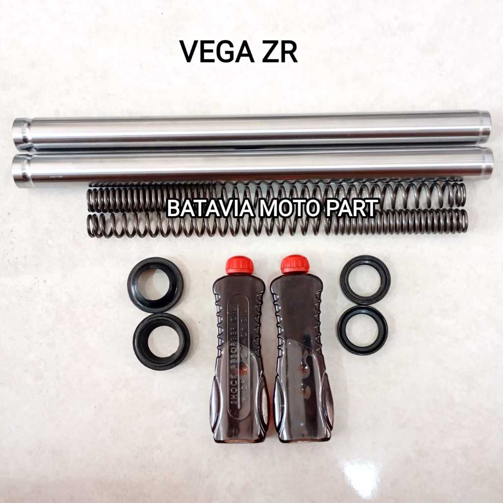 PAKET AS SHOCK DEPAN SET PLUS SEAL SHOCK SET DAN PER SHOCK MOTOR YAMAHA VEGA ZR JUPITER Z ROBOT