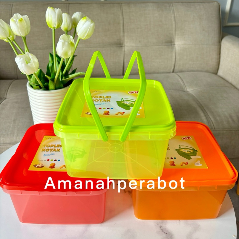 3pcs Toples Hampers Toples GagangToples Gagang Lovenia Toples Krupuk Tempat Parcel Tupperware Toples