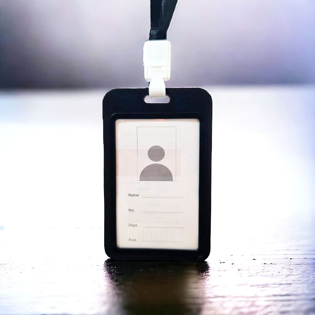 

ID Card Holder Potrait + Lanyard - Name Tag Kartu Nama Polos - SFO Semarang Official