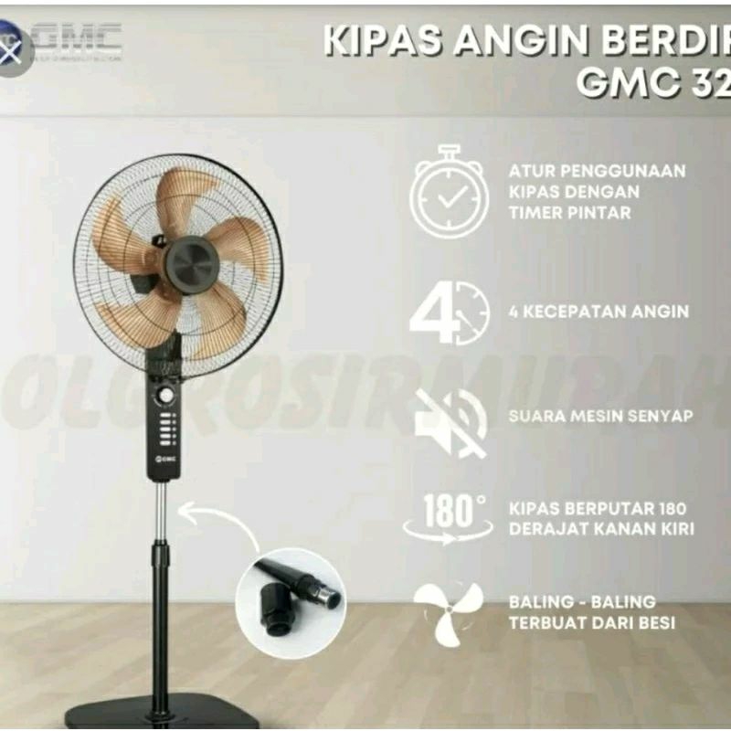 kipas angin tornado gmc 18 inch berdiri baling baling besi kipas angin berdiri 18 inch gmc