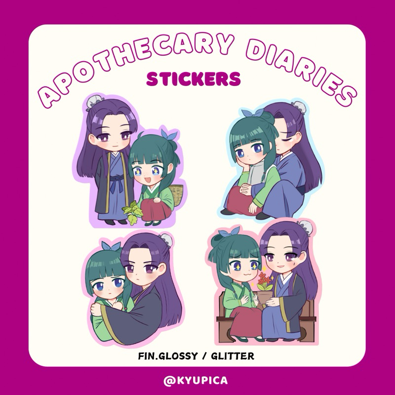 

Apothecary Diaries Jinshi Mao mao Stickers CF18 | art by kyupica