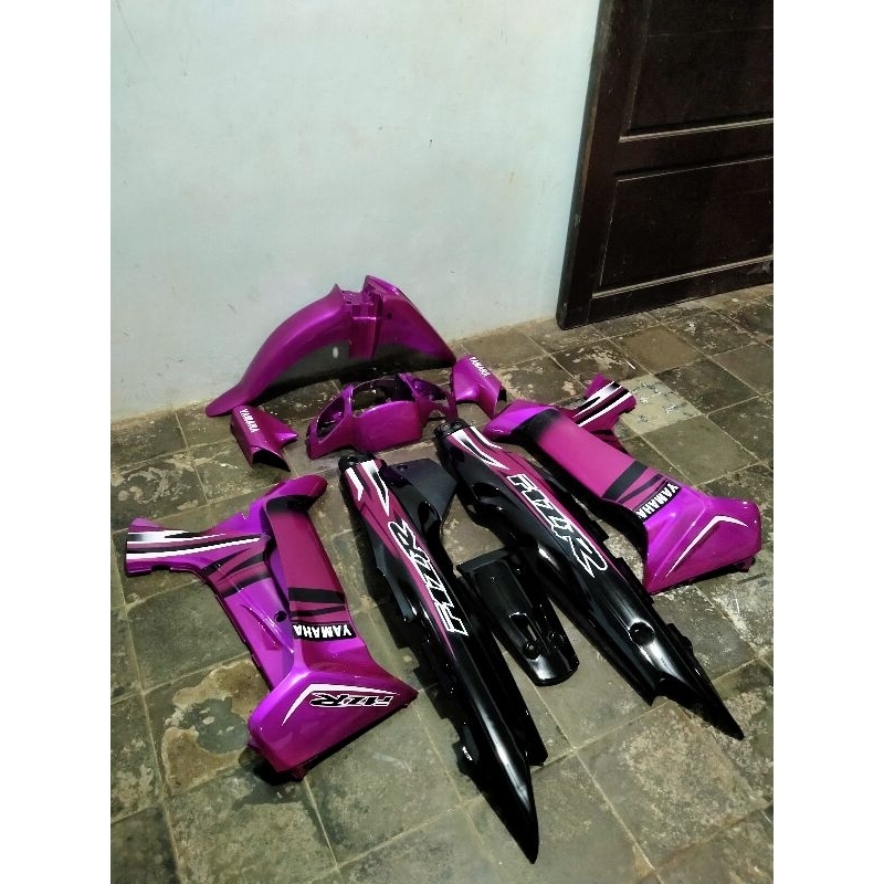 Cover body halus Yamaha fizr set warna ungu custom