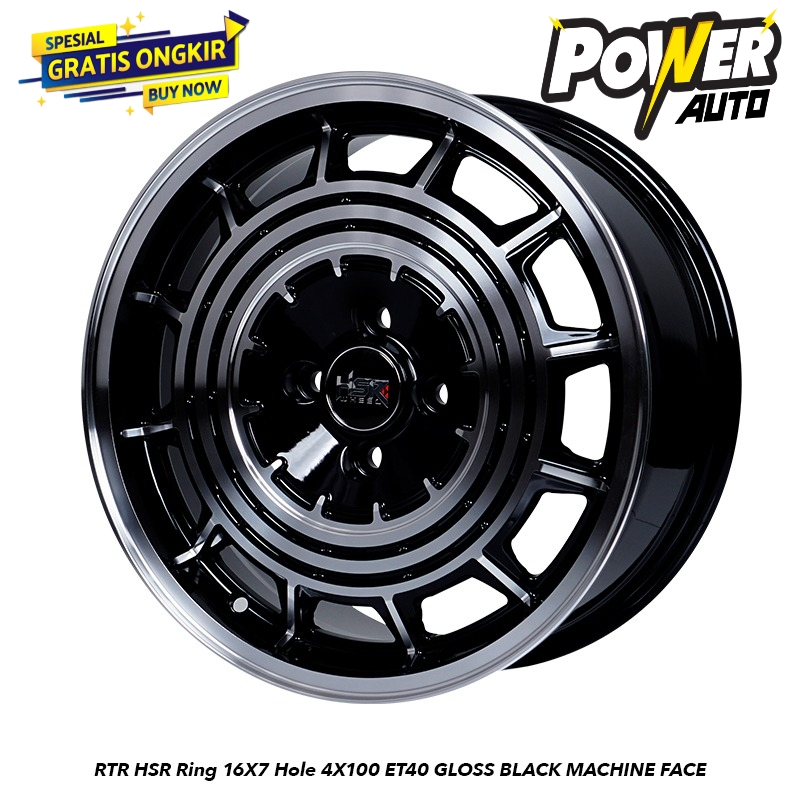 velg mobil Hsr wheel single pcd 4x100 ring 16 tipe hsr RTR