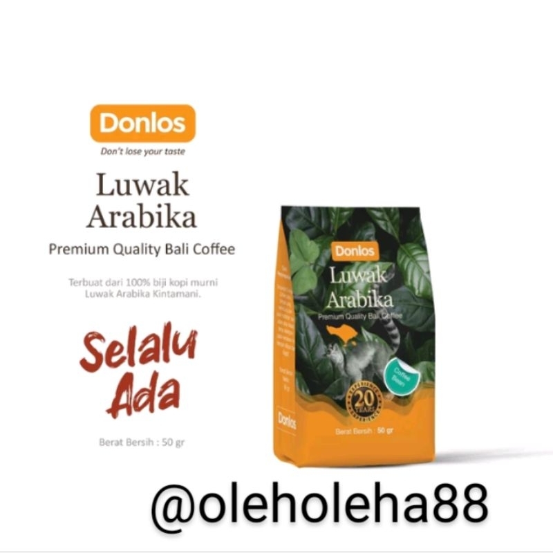 

KOPI LUWAK "DONLOS" ARABICA ASLI KHAS BALI 50GR