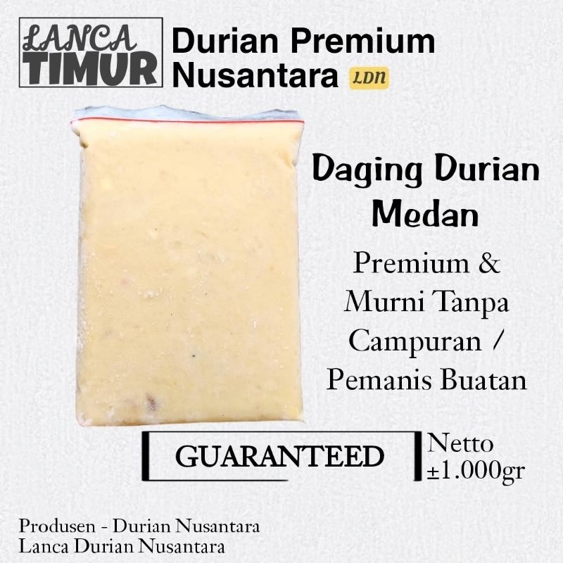 

DAGING DURIAN MEDAN ASLI / DAGING DURIAN MEDAN MIX / DAGING DURIAN MONTONG PREMIUM / KEMASAN 1KG