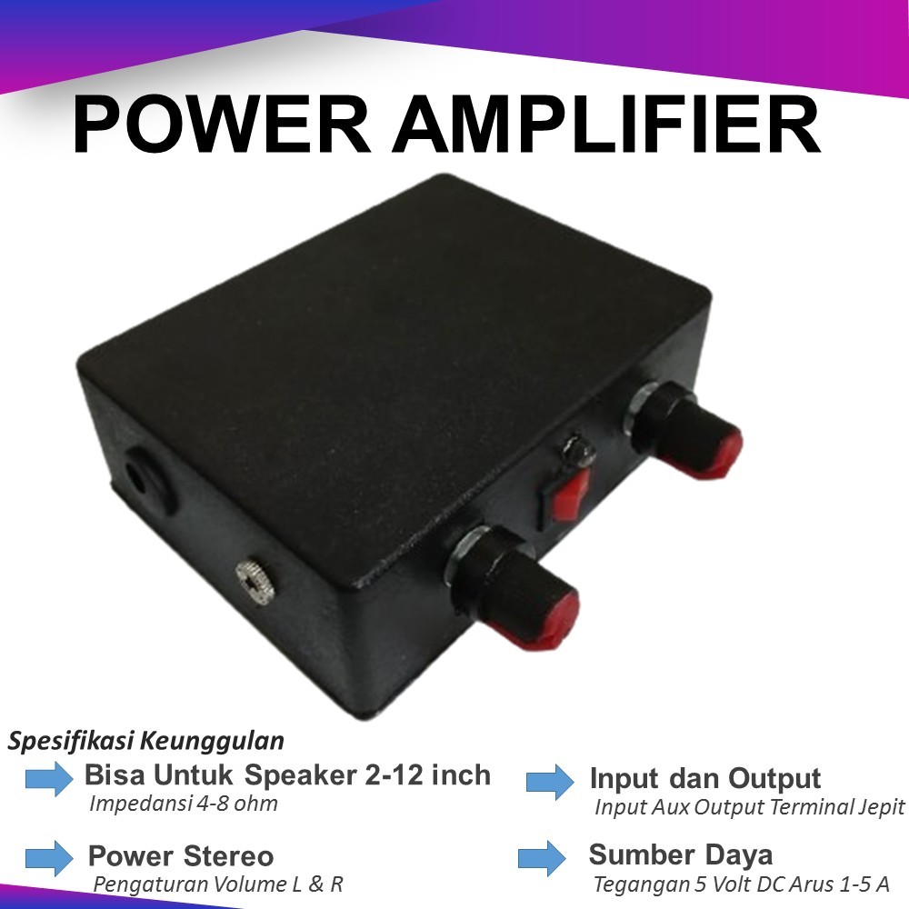 Power Amplifier Rakitan 5 Volt Stereo