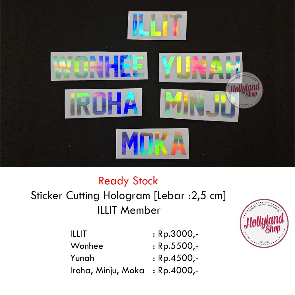 

Sticker Cutting Hologram ILLIT Member Unofficial