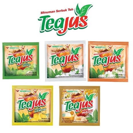 

Tea Jus Teajus isi 5 x 8gr Teajus Apel Gula Batu Lemon Madu Melati Sachet Rencengan