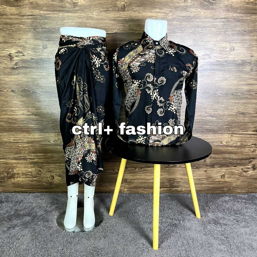 (NEW ARRIVAL) BATIK COUPLE PASANGAN/ BATIK COUPLE MODERN/ BATIK COUPLE/ KEMEJA BATIK/ ROK LILIT/ COU