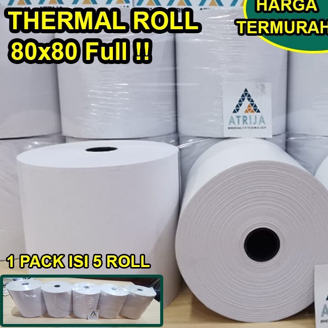 

Murah Pilihan MURAH EKONOMIS Kertas Struk Kasir 8x8 Kertas Thermal 8 x 8 Full