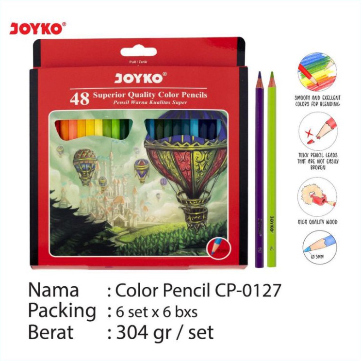 

Dijamin Puas PENSIL 48 WARNA JOYKO CP127 PENSIL WARNA JOYKO 48