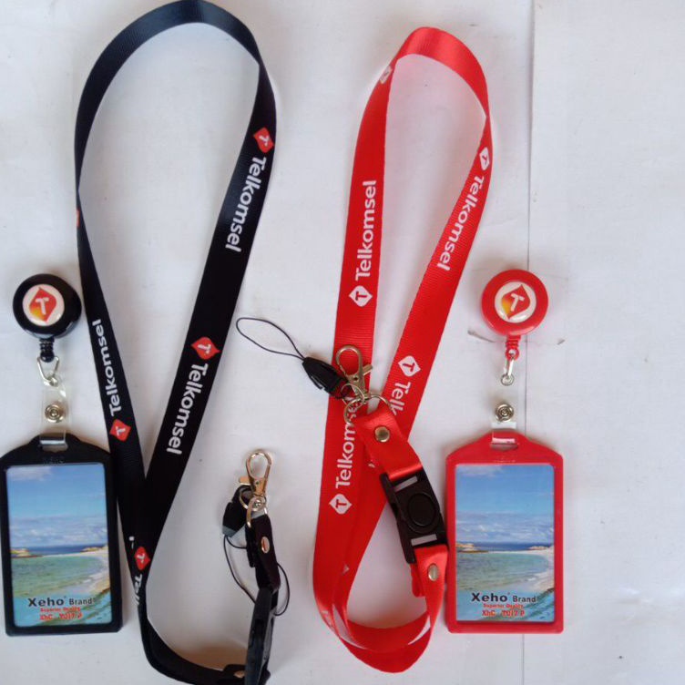 

Pasti Datang Telkomsel Logo terbaru LanyardTali gantungan id Card Holder strup hpfleshdiskKamera