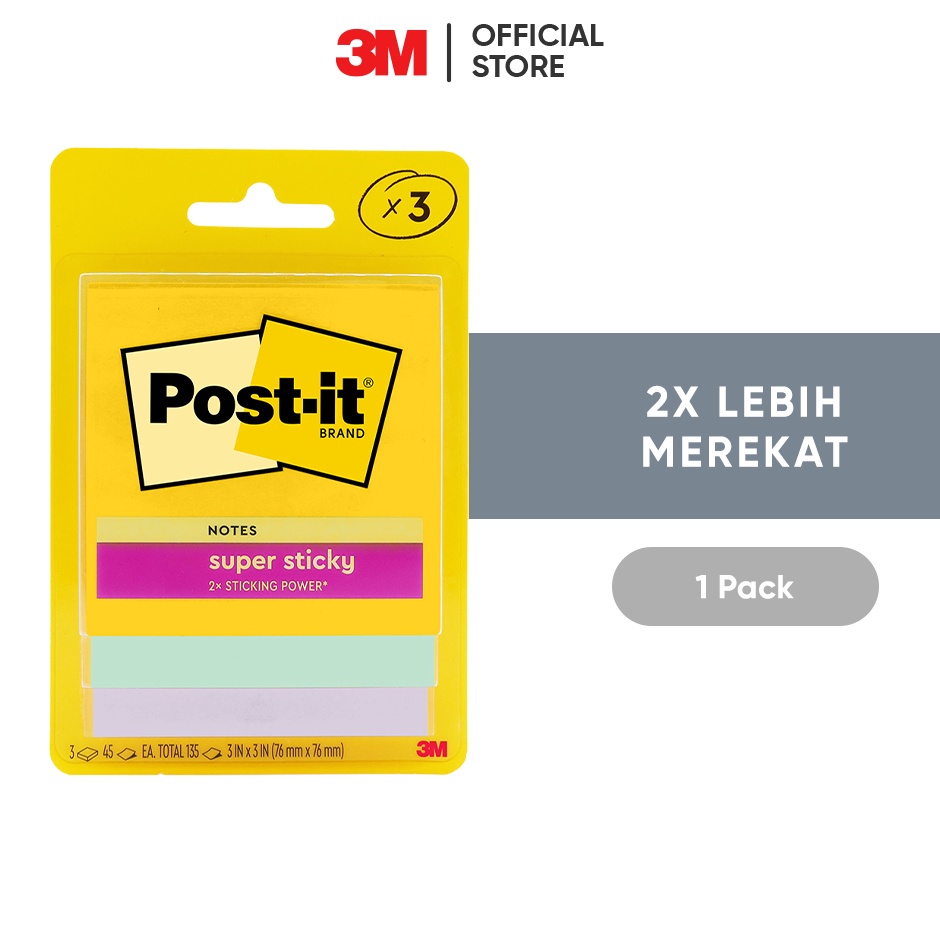 

Best Arrival 3M Postit Super Sticky Notes 33213SSJP SWT 2x Lebih merekat 1 pak 76x76 mm Untuk dipermukaan kertas