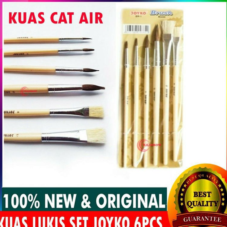 

Garansi Terhemat Kuas Lukis Set Joyko BR1 1 set 6 Pcs kuas