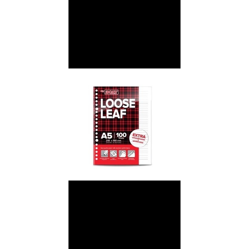 

BigBiss/BTL Loose Leaf A5 100 Lembar/Isi Binder Ukuran A5 idi 100 Lembar Bergaris/Loose Leaf Big Boss A5 100 Lembar