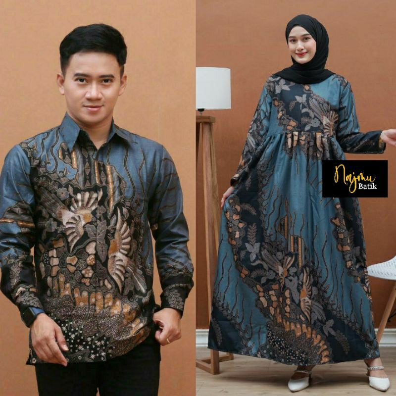 Baju batik couple gamis kemaja baju batik couple modern jumbo