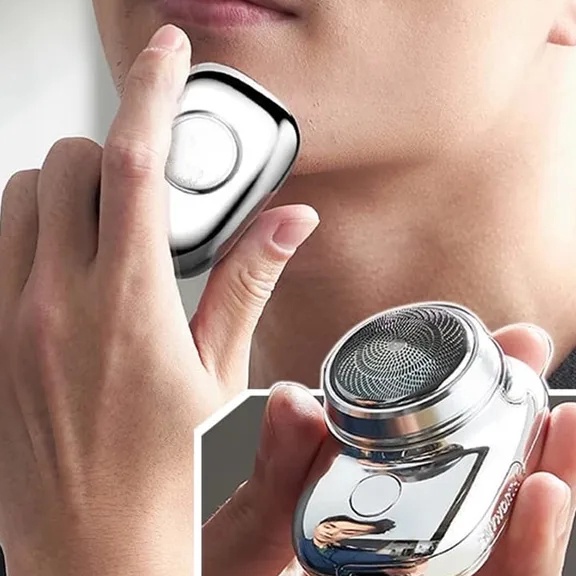 55 COD Alat Cukur Elektrik Mini Chrome Pencukur Jenggot Kumis Electric Shaver Travel Pocket USB Port