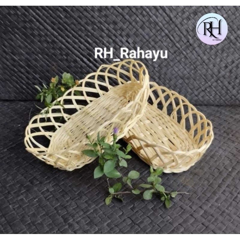 anyaman bambu parsel oval