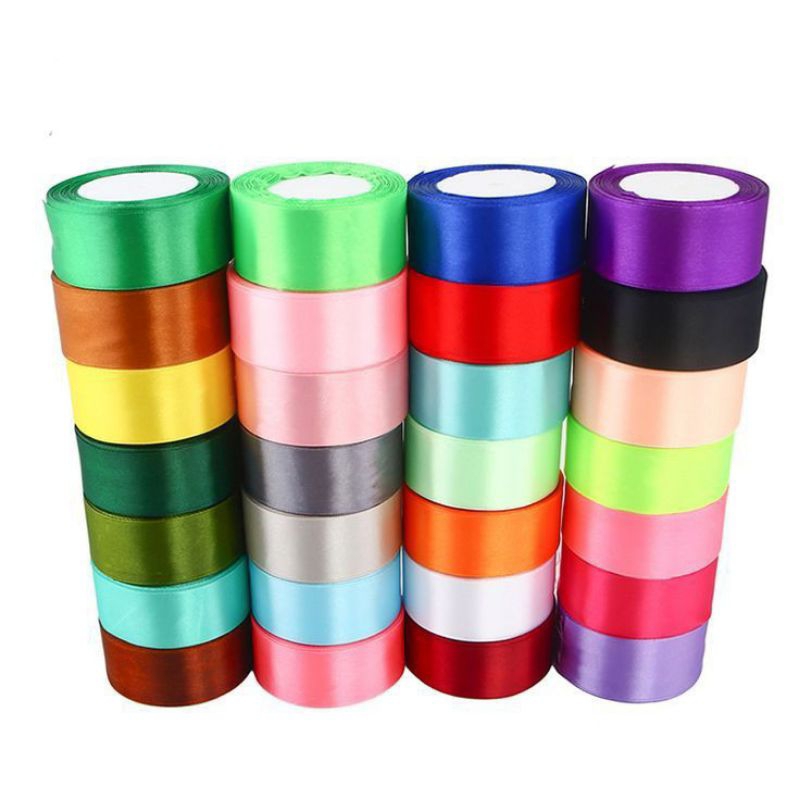 

PITA SATIN POLOS 1 ½ INCH / 38.MM 4 CM SOLID COLOR RIBON HIASAN KADO SOUVENIR