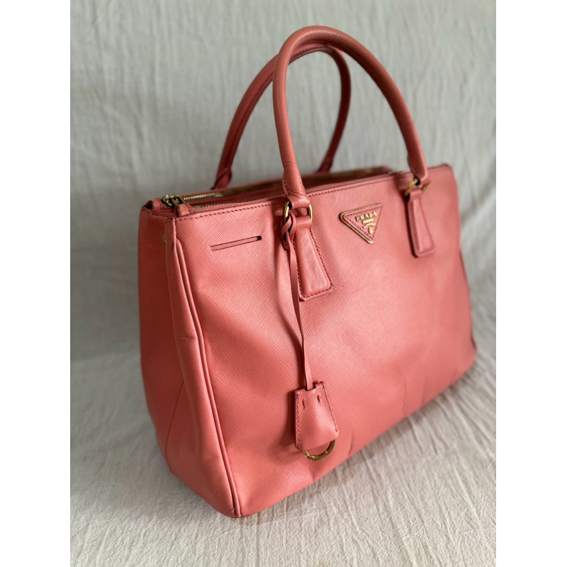 TAS PRADA* GALLERIA SAFFIANO BAG PINK PRELOVED BAG BRANDED