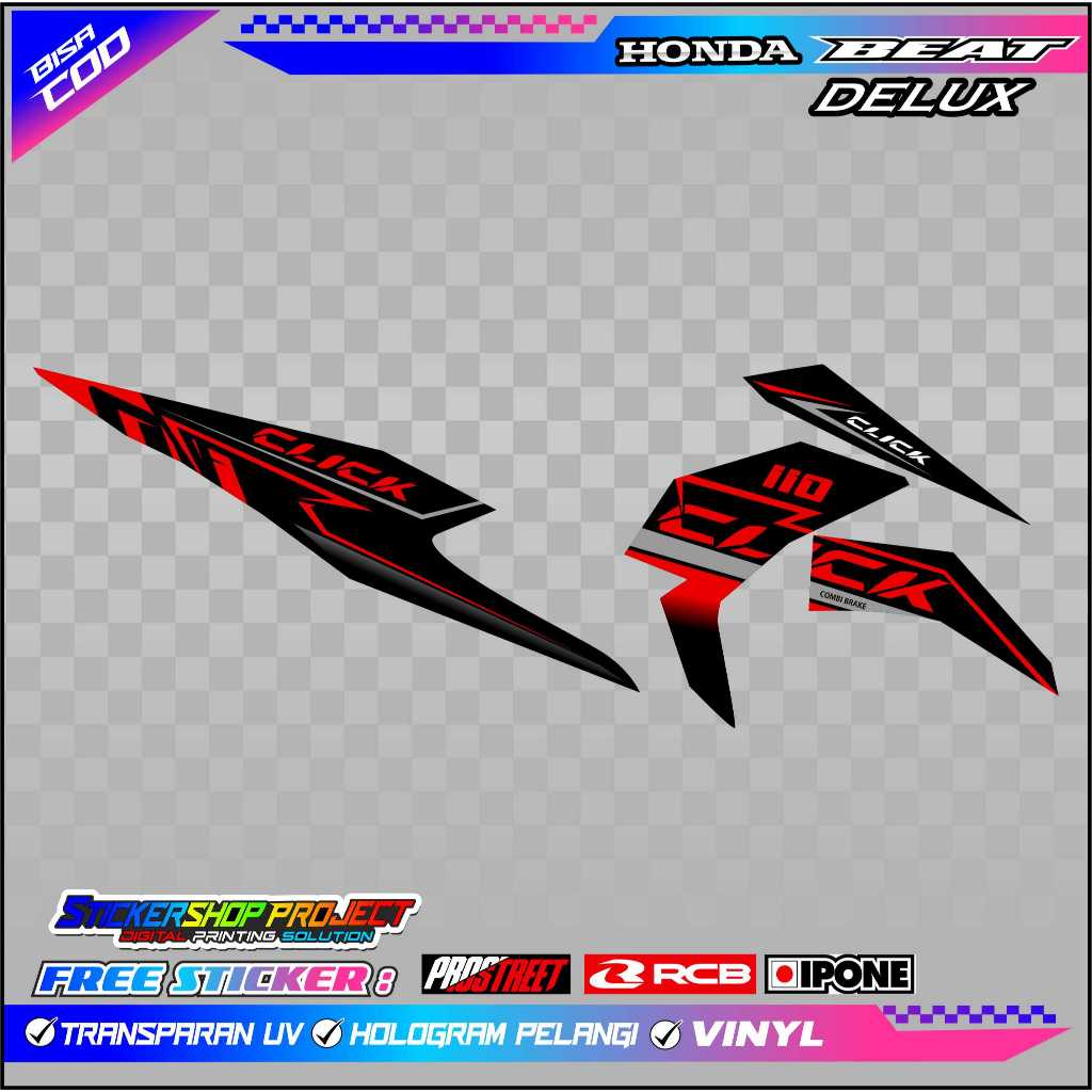 STRIPING VARIASI HONDA BEAT DELUXE / STICKER VARIASI MOTOR BEAT DELUXE