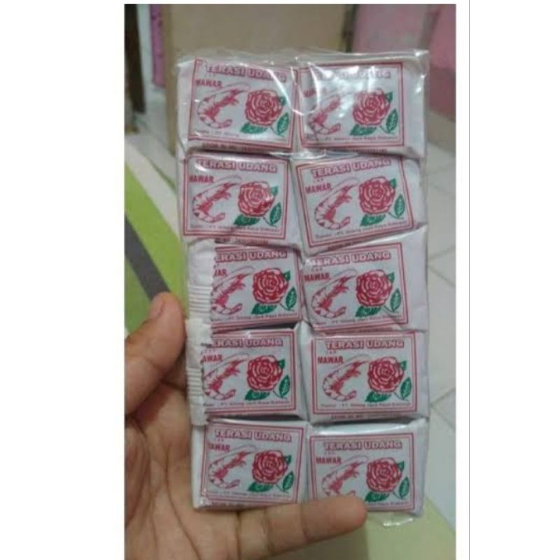 

Terasi Udang cap MAWAR khasLampung isi 10 pc / pak