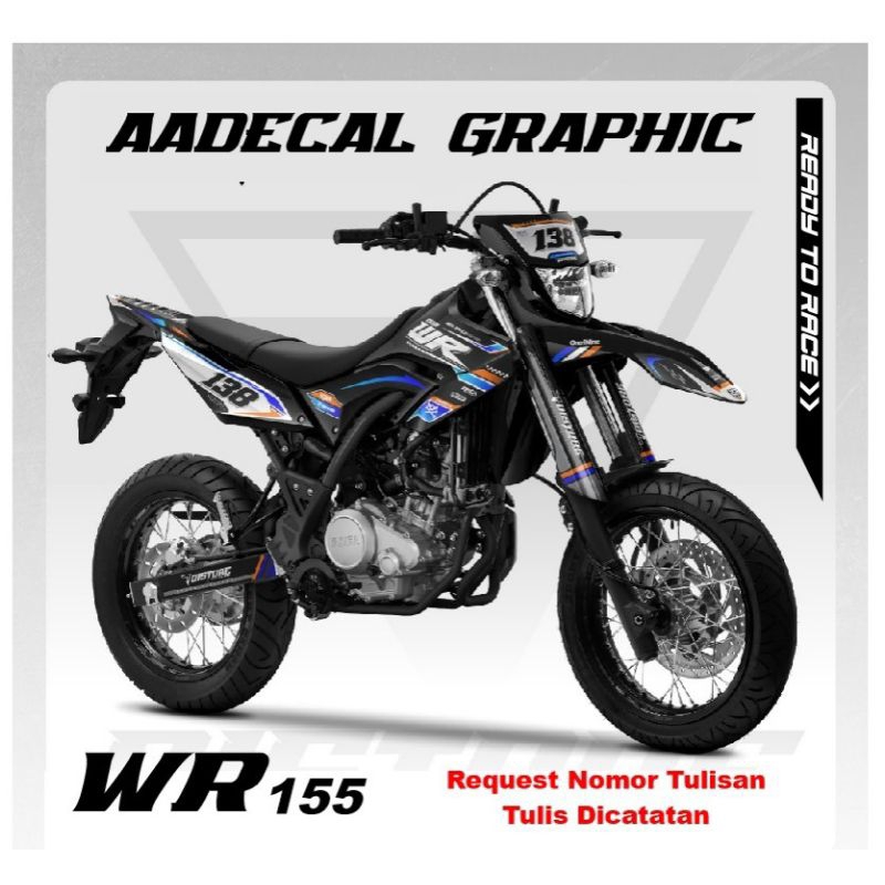 decal wr155 striping yamaha wr stiker wr155