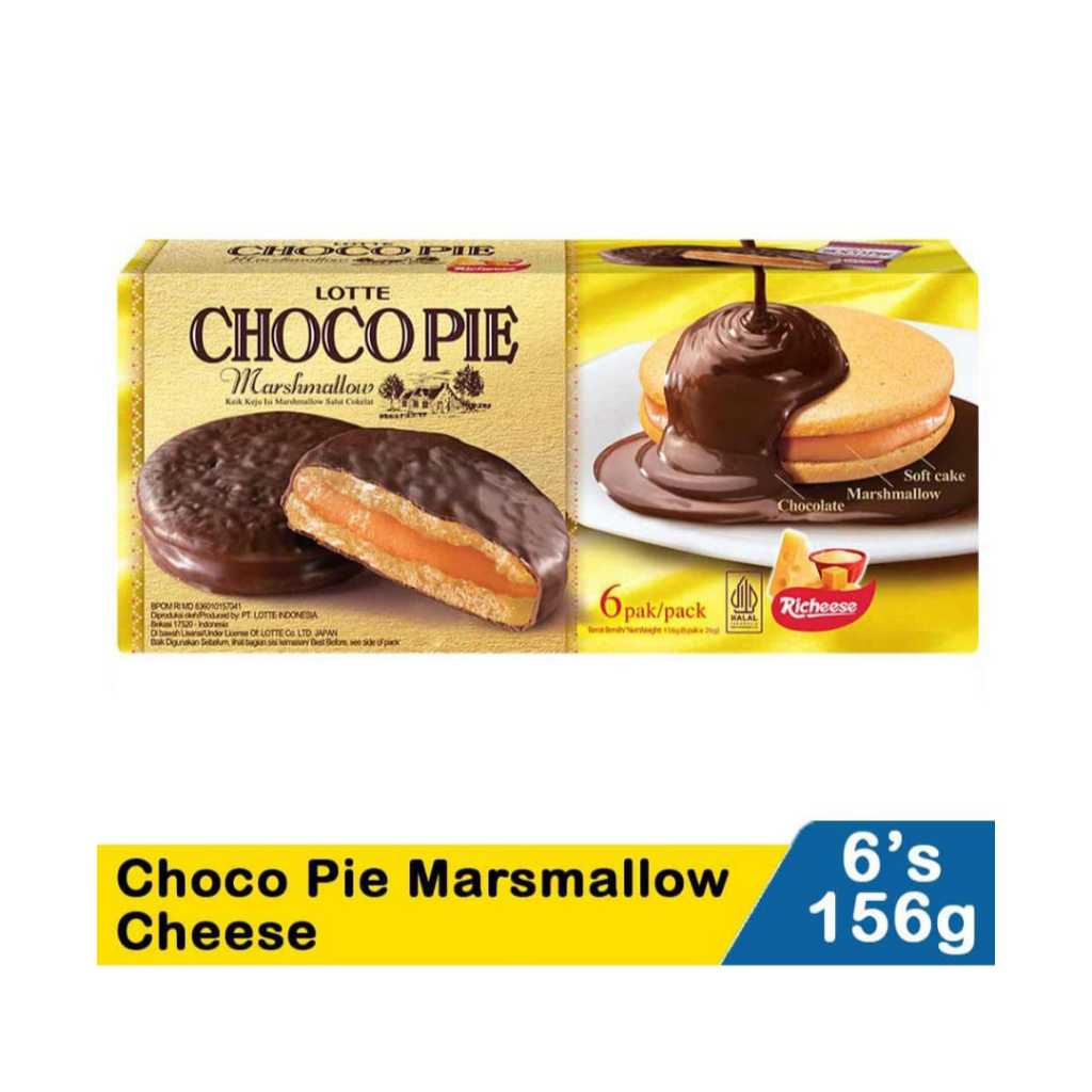 

LOTTE Choco Pie Marshmallow Cheese Kemasan isi 6 x 28 g