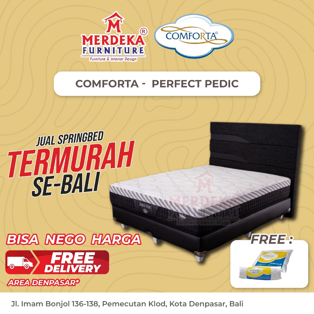 Kasur Comforta Perfect Pedic | Spring Bed 160x200|Free Bantal|