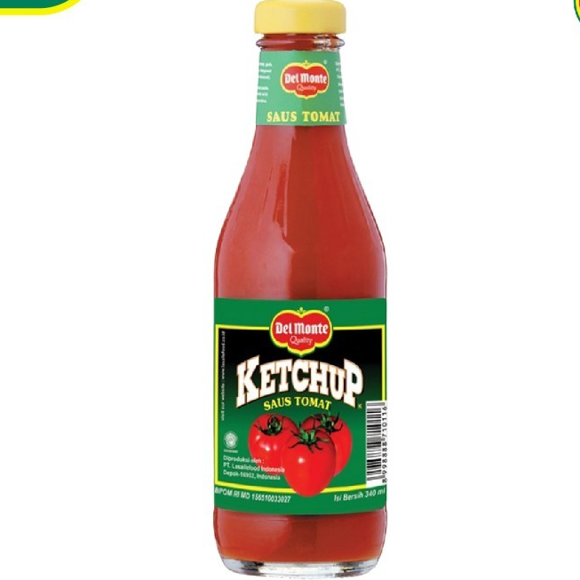 

DEL MONTE KETCHUP TOMATO SAUCE 340 ML DELMONTE SAUS TOMAT BOTOL HALAL