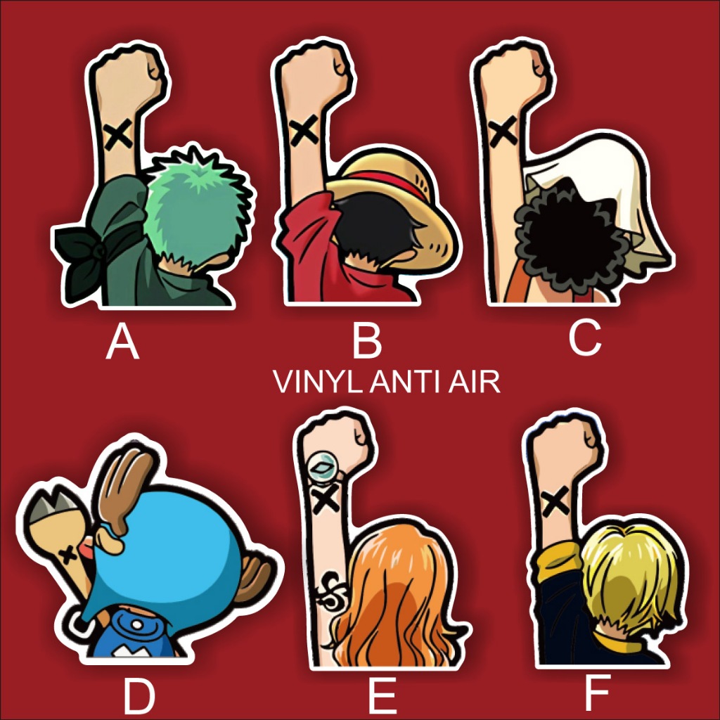 

STIKER ONE PIECE 10 CM VINYL HOLOGRAM ANTI AIR STIKER LAPTOP HP KULKAS MOTOR HELM