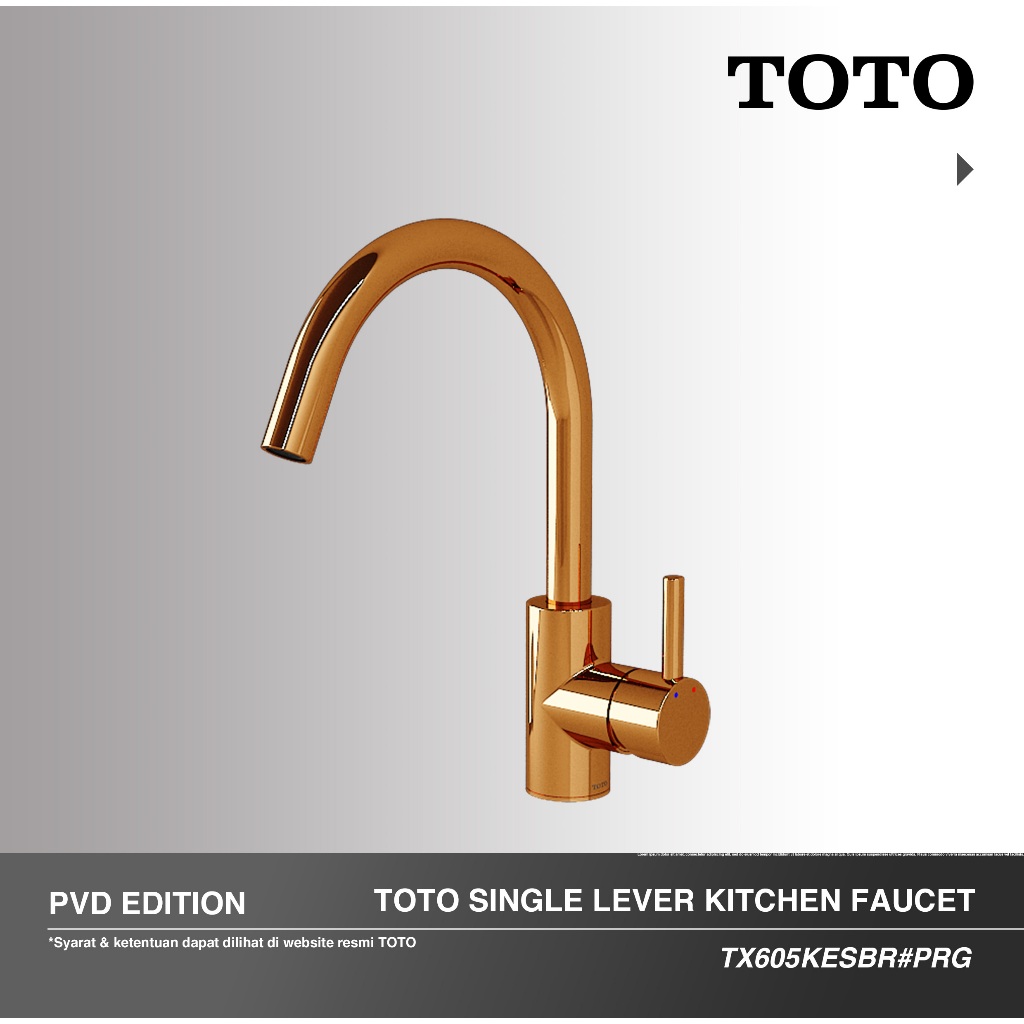 TOTO ROSE GOLD Kitchen Faucet TX605KESBR | Kran Cuci Piring - Kran Dapur