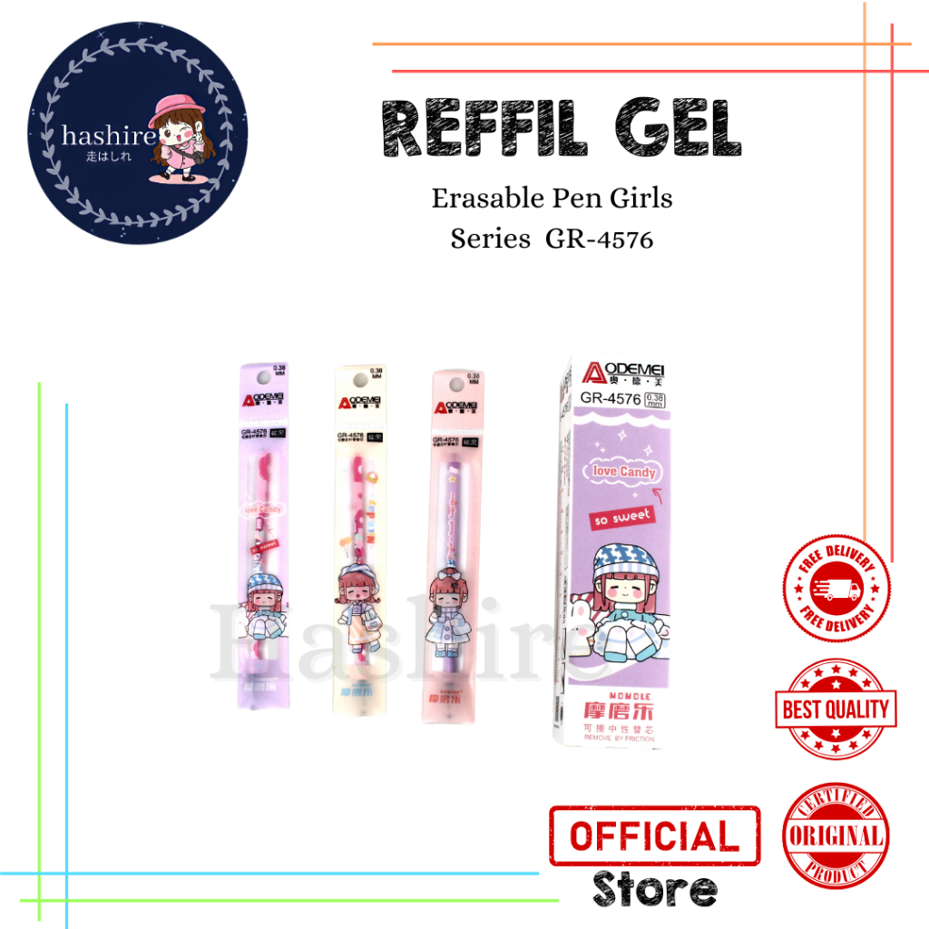

20pcs Refill Pulpen Hapus GIRL SERIES GR4576 / 1PAK Refil Pulpen Hapus