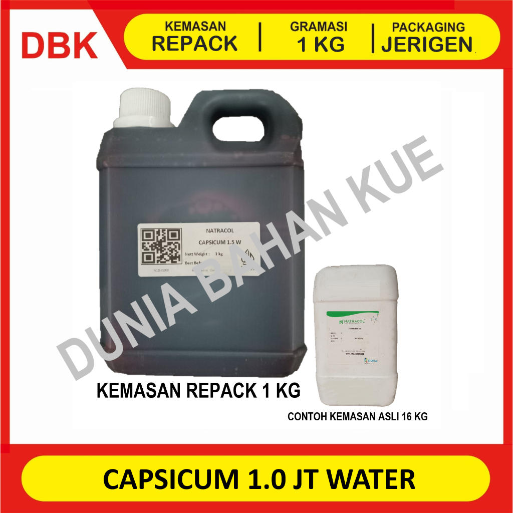 

Capsicum Oleresin - ekstrak cabai / cabe 1.0 jt SHU Water Soluble - REPACK 1 KG