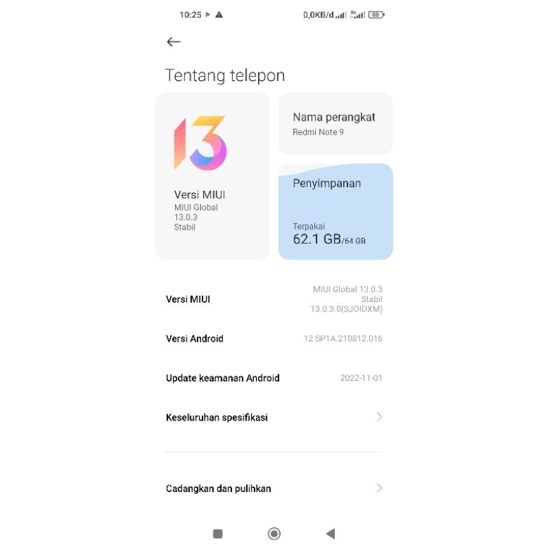 XIAOMI REDMI NOTE 9 RAM 4/64 NORMAL FULLSET BEKAS PRIBADI