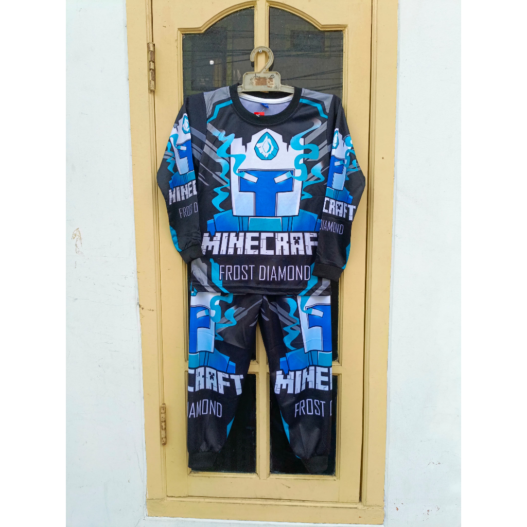 Frost diamond  setelan baju tidur piyama anak frost diamond full printing