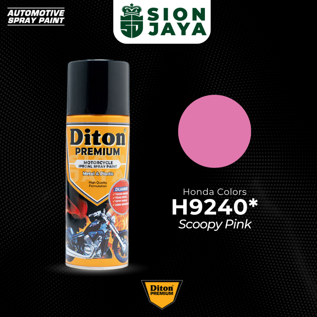 Pilox / Pylox / Cat Semprot Diton Premium Merah Muda Honda Pink Scoopy Pink H 9240*